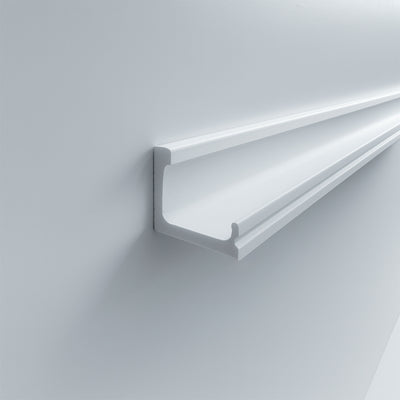 *STOCK FOLLI* Profilo angolare passacavo - porta LED - in Polimeri Bianco RAL 9016 verniciabile 25X20mm (Prezzo al metro)