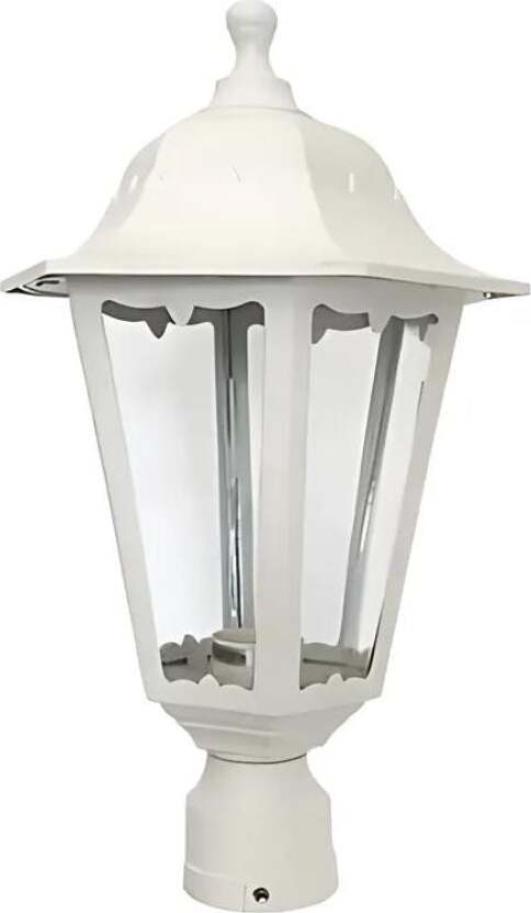 Poliplast-Lanterna-Attacco-Palo-100w-Amanda-Bianco