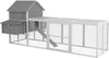 Pollaio-da-Giardino-con-Casetta-per-Galline,-Rampa-e-Area-Aperta,-310.5x149.5x149cm,-Grigio-LS9D51-150V01GYLS9
