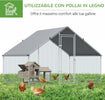 Pollaio-da-Giardino-con-Telaio-Zincato,-Copertura-Impermeabile-e-Rete-Esagonale,-3x2x2m,-Argento-UJ5D51-277UJ5