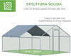 Pollaio-per-Galline-da-Esterno-in-Metallo-con-Copertura-in-Tessuto-Oxford,-300x400x195-cm,-Argento-GT8D51-139V07SRGT8