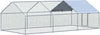Pollaio-per-Galline-da-Esterno-in-Metallo-con-Copertura-in-Tessuto-Oxford,-600x303.5x195-cm,-Argento-LK4D51-139V08SRLK4