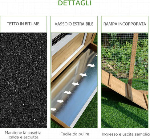 Pollaio-per-Galline-Ovaiole-da-Esterno-con-Zona-di-Corsa,-Pollaio-per-Galline-da-Esterno-con-Zona-di-Nidificazione-e-Vassoio-Estraibile-da-Giardino-in-Legno,-200x80x105-cm-RF3D51-100RF3