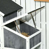 Pollaio-Prefabbricato-in-Legno-con-Area-Aperta,-Casetta-e-Nido,-161.5x62.5x115cm,-Grigio-MJ4D51-361V00GYMJ4