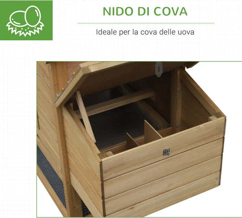 Pollaio-Prefabbricato-in-Legno-per-2-Galline-con-Recinzione-e-Nido-per-Cova,-150.5x54x87cm-BG7D51-108BG7