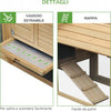 Pollaio-Prefabbricato-in-Legno-per-2-Galline-con-Recinzione-e-Nido-per-Cova,-150.5x54x87cm-BG7D51-108BG7