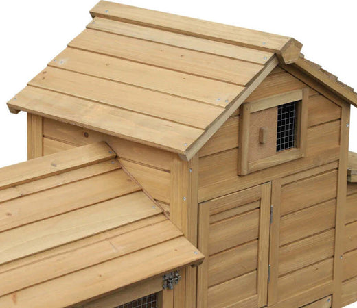 Pollaio-Prefabbricato-in-Legno-per-2-Galline-con-Recinzione-e-Nido-per-Cova,-150.5x54x87cm-BG7D51-108BG7