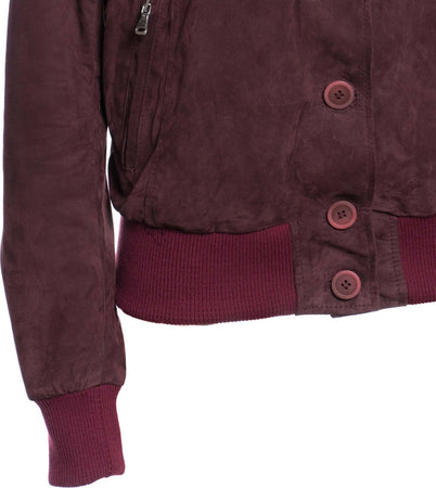 Polo---Bomber-Donna-Bordeaux-in-vera-pelle-camoscio