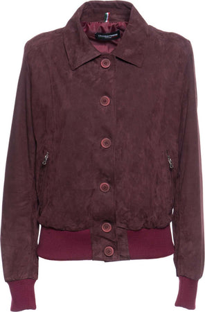 Polo---Bomber-Donna-Bordeaux-in-vera-pelle-camoscio