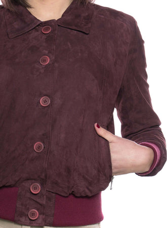 Polo---Bomber-Donna-Bordeaux-in-vera-pelle-camoscio