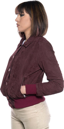 Polo---Bomber-Donna-Bordeaux-in-vera-pelle-camoscio