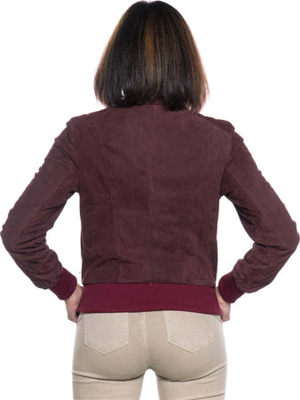 Polo---Bomber-Donna-Bordeaux-in-vera-pelle-camoscio