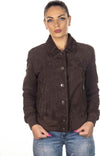 Polo---Bomber-Donna-Testa-di-Moro-in-vera-pelle-camoscio
