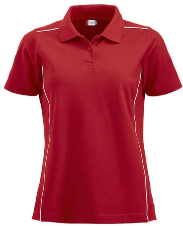 Polo Alpena Rosso Polo Donna con Profili