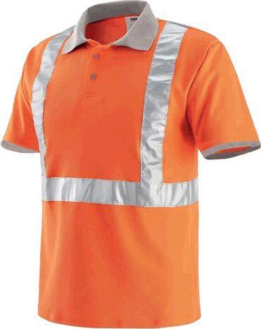 Polo alta visibilità 100% poliestere con bande rifrangenti manica corta Auto e Moto/Accessori per auto/Accessori di emergenza/Giacche e gilet alta visibilità La Zappa - Altamura, Commerciovirtuoso.it