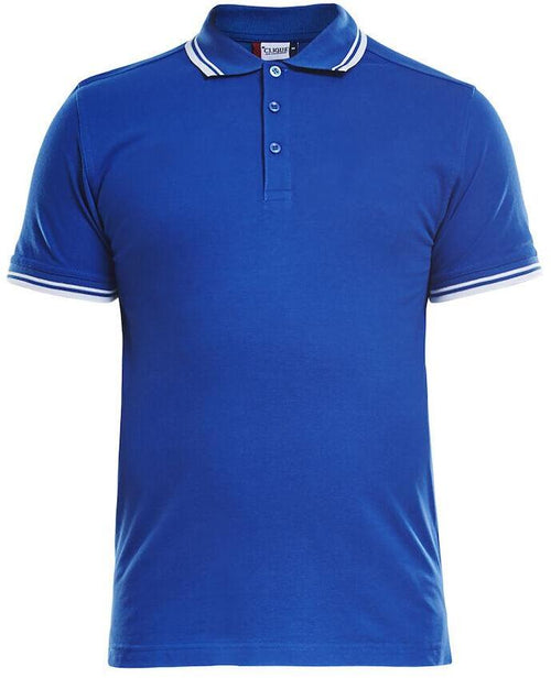 Polo Amarillo Royal Polo Manica Corta con Profili Bianco