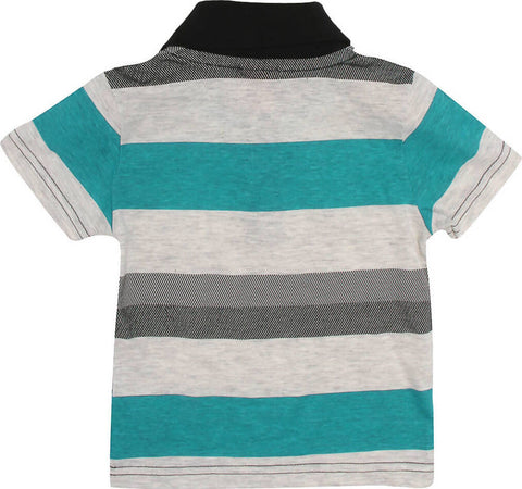 Polo Bambino Righe Maglia Maniche Corte Bimbo Estiva con Colletto 3 Bottoni Maglietta Polo 98% cotone Mezze Maniche Bombo POLO Piccole Canaglie - Tropea, Commerciovirtuoso.it
