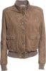 Polo-Bis---Bomber-Donna-Miele-in-vera-pelle-camoscio