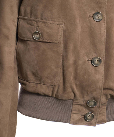 Polo-Bis---Bomber-Donna-Miele-in-vera-pelle-camoscio