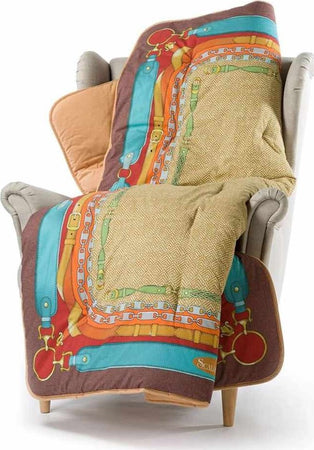 Polo-Caleffi-Plaid-Scaldotto-Trapuntato-130x170-Cotone-Ottima-Idea-Regalo-Colore-Oro