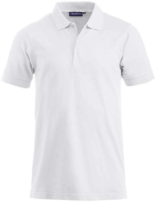 Polo Calvin Bianco Polo Uomo Manica Corta Vetibilità Ampia