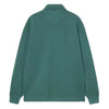 CARHARTT WIP polo carhartt wip pique script sweat - dark fir / white garment dyed da uomo