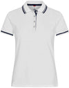 Polo Clique Astoria Bianco Polo Donna con Profili