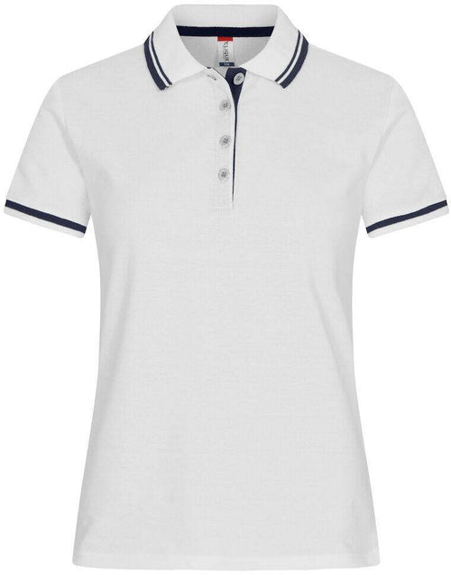 Polo Clique Astoria Bianco Polo Donna con Profili