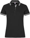 Polo Clique Astoria Nero Polo Donna con Profili