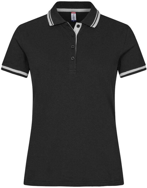 Polo Clique Astoria Nero Polo Donna con Profili
