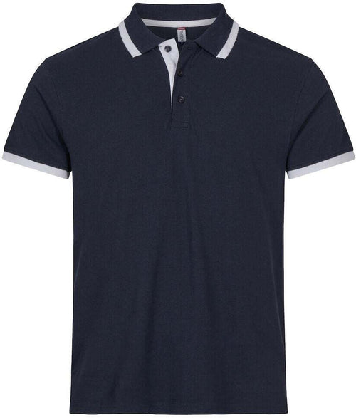 Polo Clique Austin Blu Polo Cotone con Inserti Taglie Forti