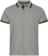 Polo Clique Austin Grigio Melange Polo Cotone con Inserti