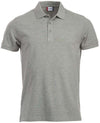 Polo Clique Classic Lincoln Grigio Melange Taglie Forti Polo Cotone 200 Grammi