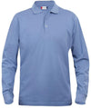 Polo Clique Classic Lincoln Manica Lunga Azzurro 200 Grammi