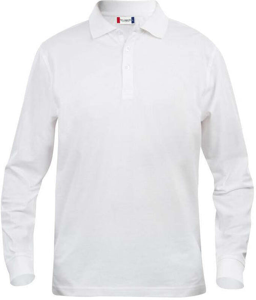 Polo Clique Classic Lincoln Manica Lunga Bianco 200 Grammi
