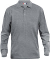 Polo Clique Classic Lincoln Manica Lunga Grigio Melange 200 Grammi