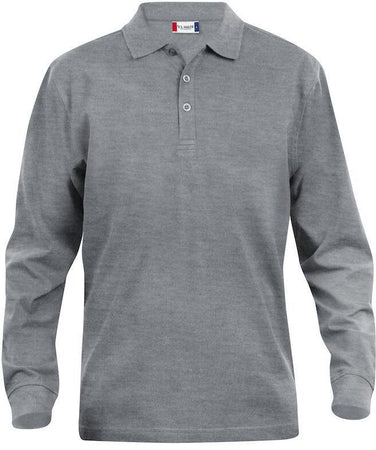 Polo Clique Classic Lincoln Manica Lunga Grigio Melange 200 Grammi