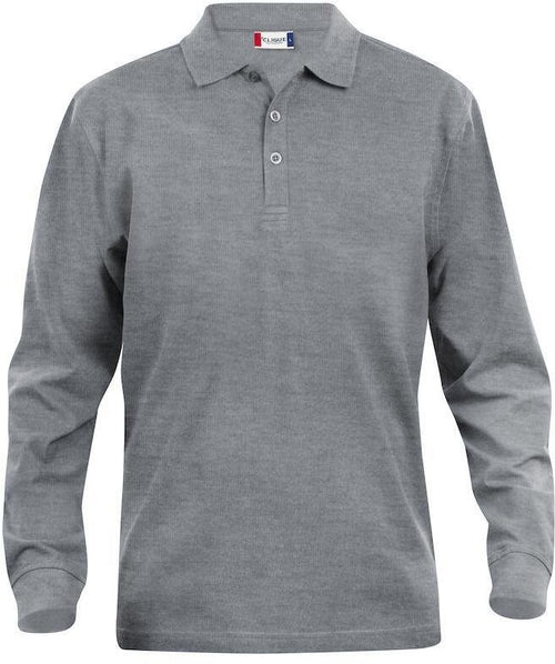 Polo Clique Classic Lincoln Manica Lunga Grigio Melange 200 Grammi