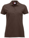 Polo Clique Classic Marion Donna Marrone Polo Cotone 200 Grammi