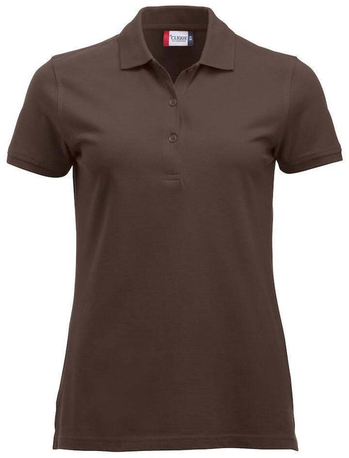 Polo Clique Classic Marion Donna Marrone Polo Cotone 200 Grammi