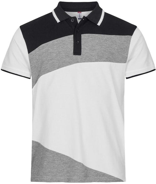 Polo Clique Conrad Bianco Polo Tricolore con Fascioni