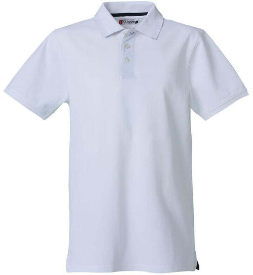 Polo Clique Heavy Bianco 270 Grammi Polo Uomo Manica Corta Premium