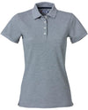 Polo Clique Heavy Grigio Melange 270 Grammi Polo Donna Manica Corta Premium