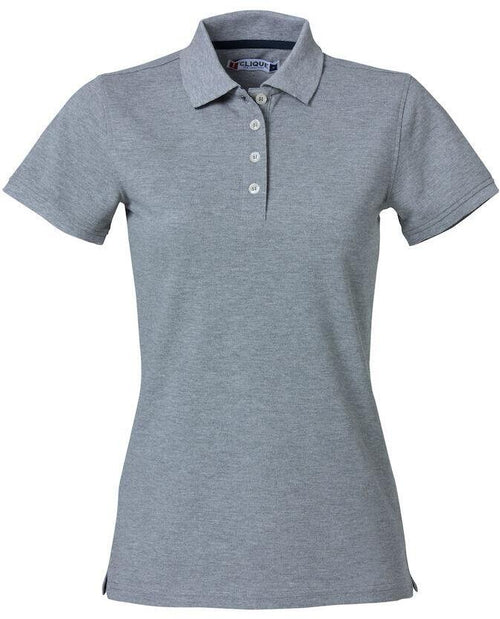 Polo Clique Heavy Grigio Melange 270 Grammi Polo Donna Manica Corta Premium