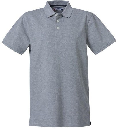 Polo Clique Heavy Grigio Melange 270 Grammi Polo Uomo Manica Corta Premium