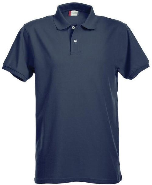 Polo Clique Premium Blu Navy Elasticizzata 215 Grammi Taglie Forti