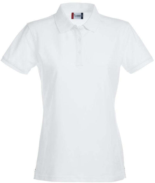 Polo Clique Premium Elasticizzata Bianco Donna 215 Grammi