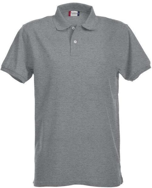 Polo Clique Premium Elasticizzata Grigio Melange 215 Grammi
