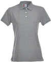 Polo Clique Premium Elasticizzata Grigio Melange Donna 215 Grammi