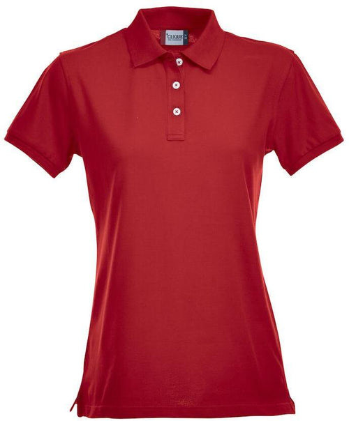 Polo Clique Premium Elasticizzata Rosso Donna 215 Grammi